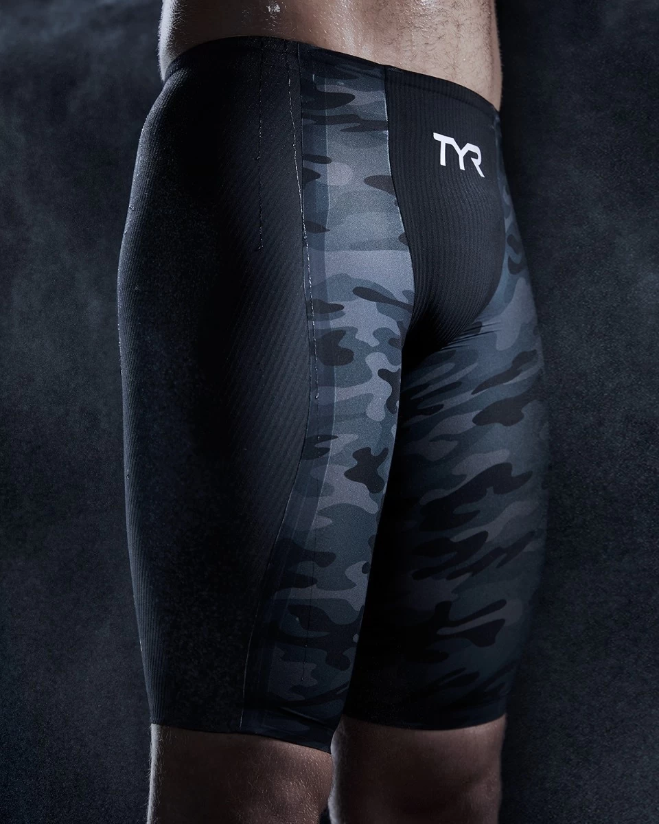TYR Men's Shockwave High-Waist Jammer Swimsuit - Camo 1 TYR Men's Shockwave High-Waist Jammer Swimsuit - Camo