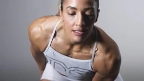 TYR Base Kinetic™ Women's High Neck Big Logo Sports Bra - Heather 11 TYR Base Kinetic™ Women's High Neck Big Logo Sports Bra - Heather - Image 11