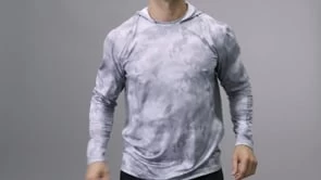 TYR SunDefense™ Men's Vented Hooded Shirt - Turbulent 11 TYR SunDefense™ Men's Vented Hooded Shirt - Turbulent - Image 11