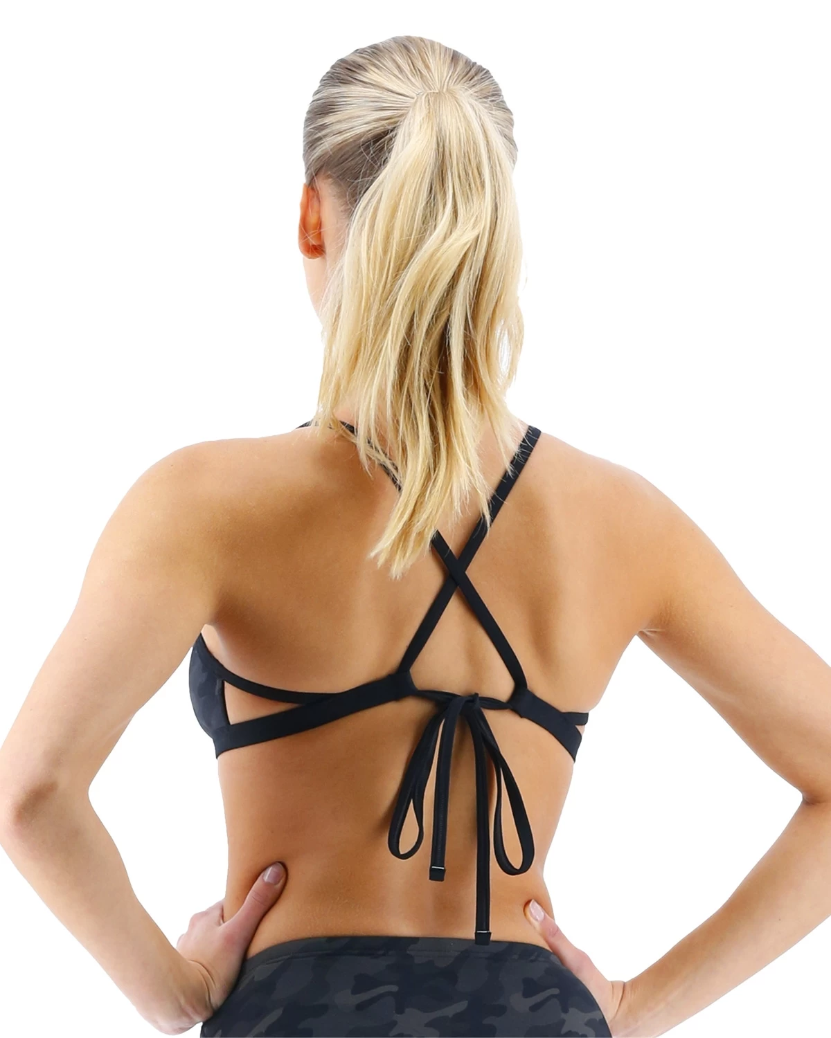 TYR Durafast Elite® Women's Mojave Tieback Top - Blackout Camo 2 TYR Durafast Elite® Women's Mojave Tieback Top - Blackout Camo - Image 2