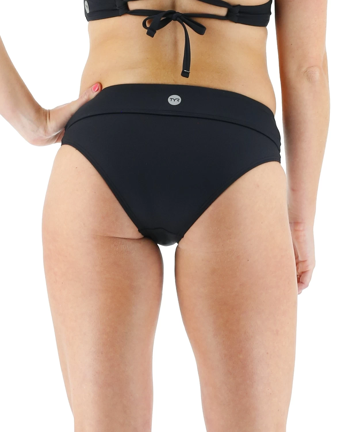 TYR Women's Riva Classic Bikini Bottom - Solid 2 TYR Women's Riva Classic Bikini Bottom - Solid - Image 2