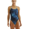 TYR Durafast Elite® Women's Crosscut Tieback Swimsuit - Cosmic Night