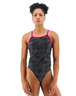 TYR Durafast EliteĀ® Women's Diamond Controlfit Swimsuit - Blackout Camo