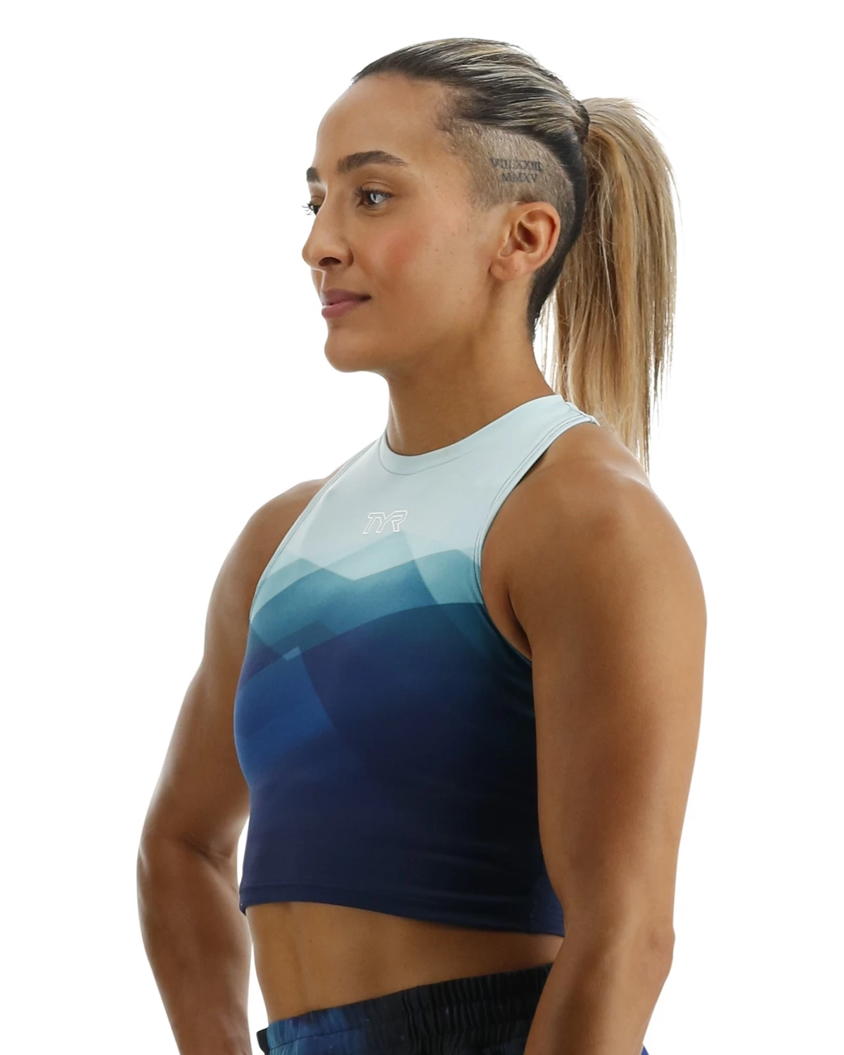TYR Base Kinetic™ Women's Cropped High Neck Tank - Forge 3 TYR Base Kinetic™ Women's Cropped High Neck Tank - Forge - Image 3
