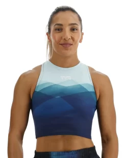 TYR Base Kinetic™ Women's Cropped High Neck Tank - Forge