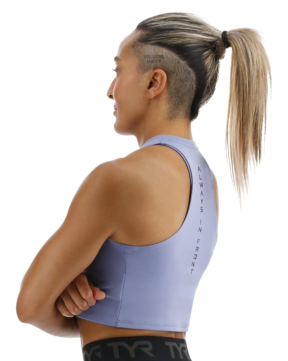 TYR Base Kinetic™ Women's Cropped High Neck Tank - Solid 4 TYR Base Kinetic™ Women's Cropped High Neck Tank - Solid - Image 4