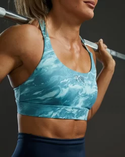 TYR Base Kinetic™ Women's Dual Strap Sports Bra - Aqueous -Tyr FGDSAQ3A 988 alt07