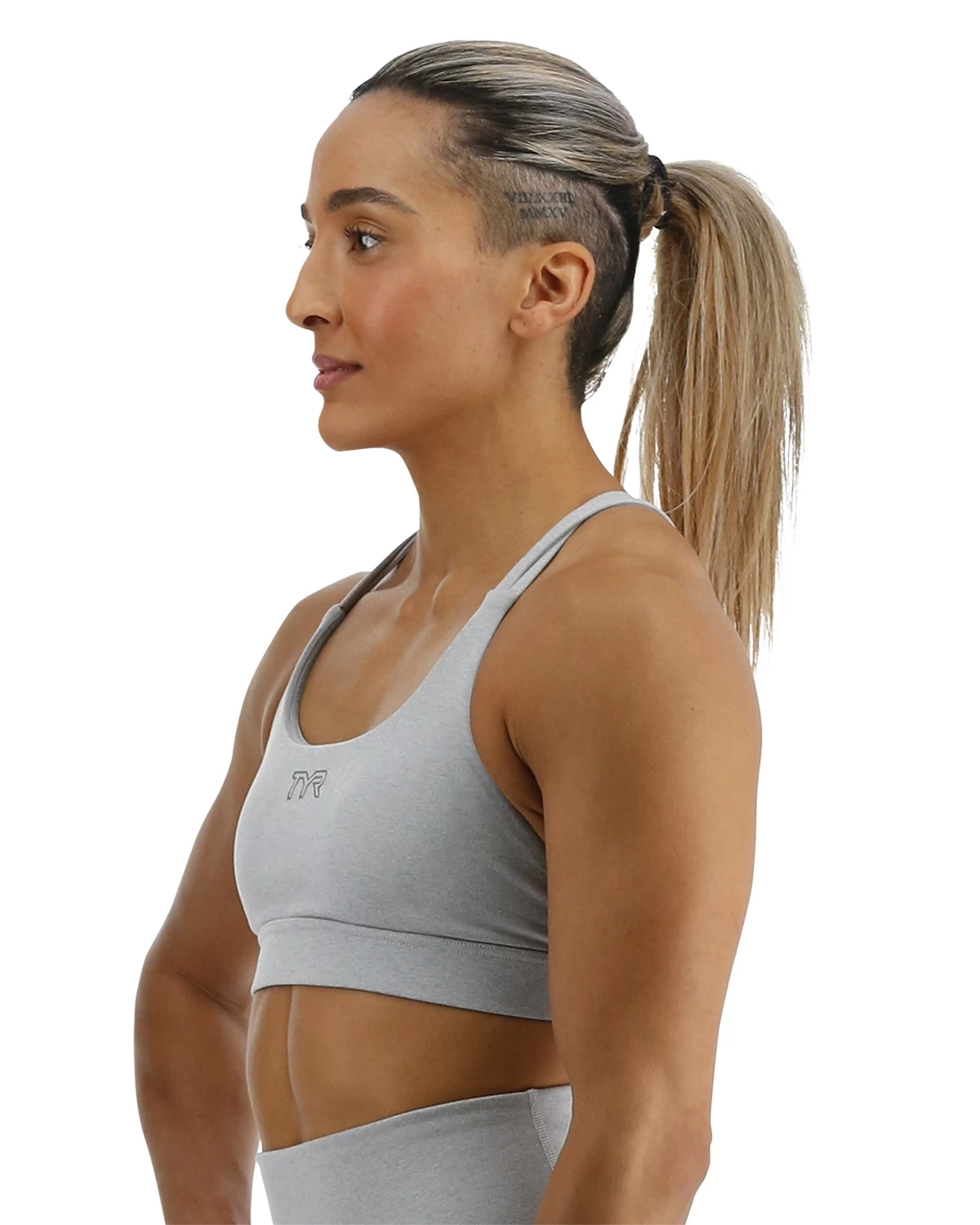 TYR Base Kinetic™ Women's Dual Strap Sports Bra - Heather 3 TYR Base Kinetic™ Women's Dual Strap Sports Bra - Heather - Image 3