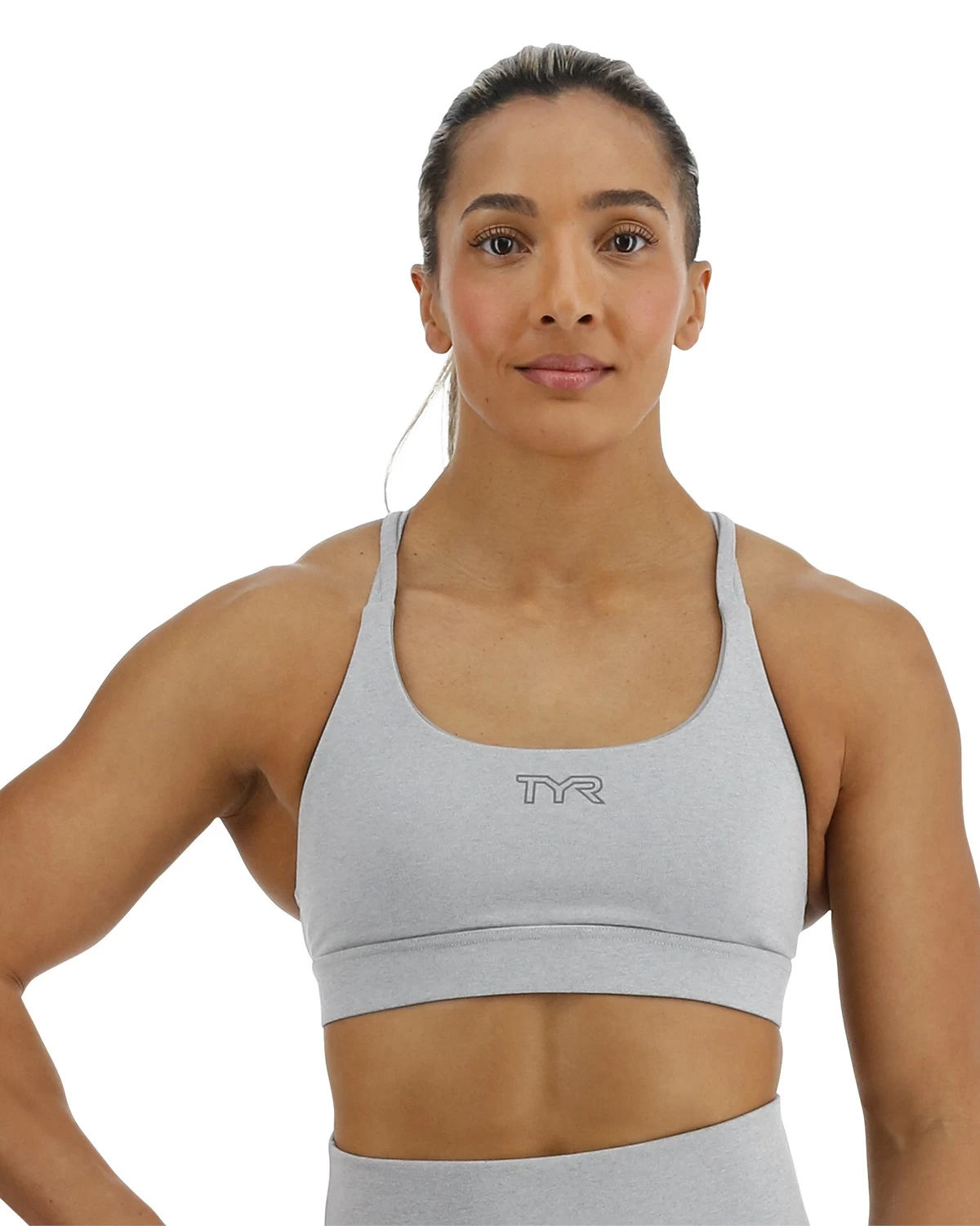 TYR Base Kinetic™ Women's Dual Strap Sports Bra - Heather 1 TYR Base Kinetic™ Women's Dual Strap Sports Bra - Heather
