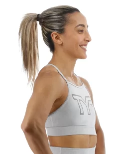 TYR Base Kinetic™ Women's High Neck Big Logo Sports Bra - Heather 16 TYR Base Kinetic™ Women's High Neck Big Logo Sports Bra - Heather -Tyr FGHSHL3A 254 alt06