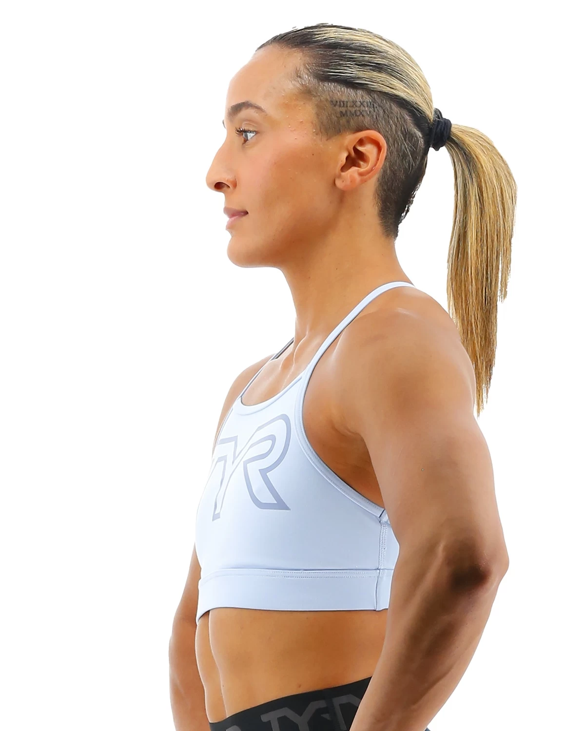 TYR Base Kinetic™ Women's High Neck Big Logo Sports Bra - Solid 4 TYR Base Kinetic™ Women's High Neck Big Logo Sports Bra - Solid - Image 4