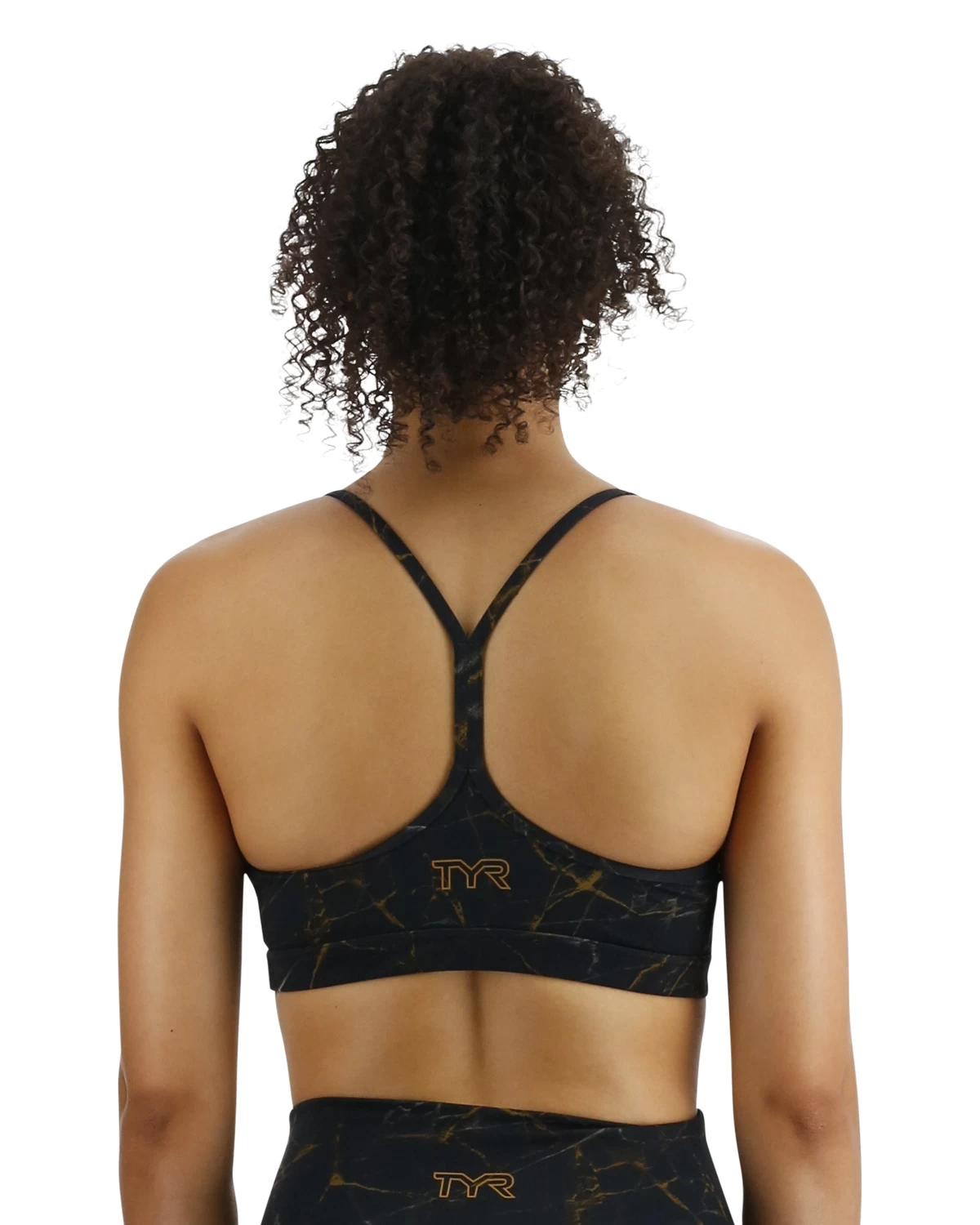 TYR Base Kinetic™ Women's V-Neck Sports Bra - Goldstone 2 TYR Base Kinetic™ Women's V-Neck Sports Bra - Goldstone - Image 2