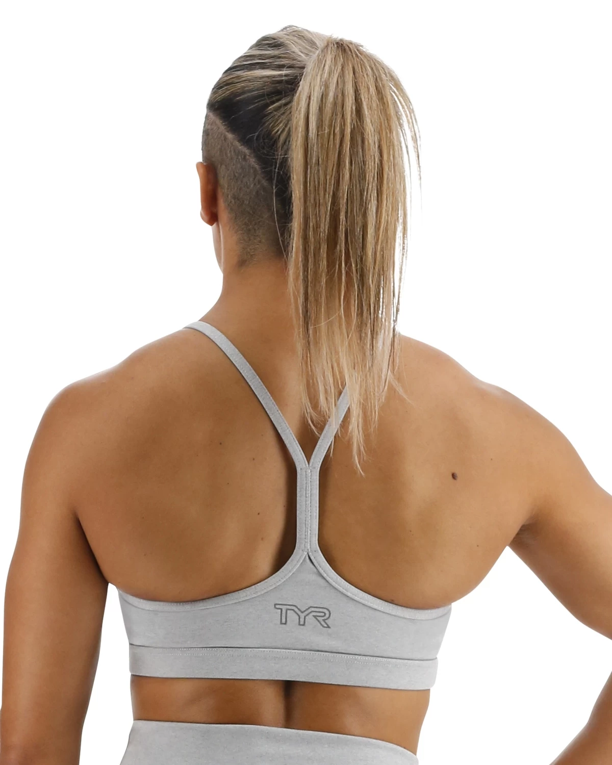 TYR Base Kinetic™ Women's V-Neck Sports Bra - Heather 2 TYR Base Kinetic™ Women's V-Neck Sports Bra - Heather - Image 2