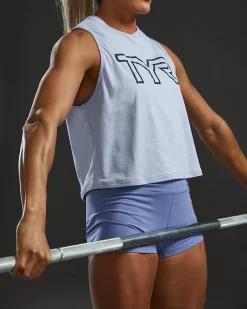 TYR ClimaDry™ Women's Cropped Tech Tank - Solid / Heather 18 TYR ClimaDry™ Women's Cropped Tech Tank - Solid / Heather -Tyr FPCTSO3A 987 alt08