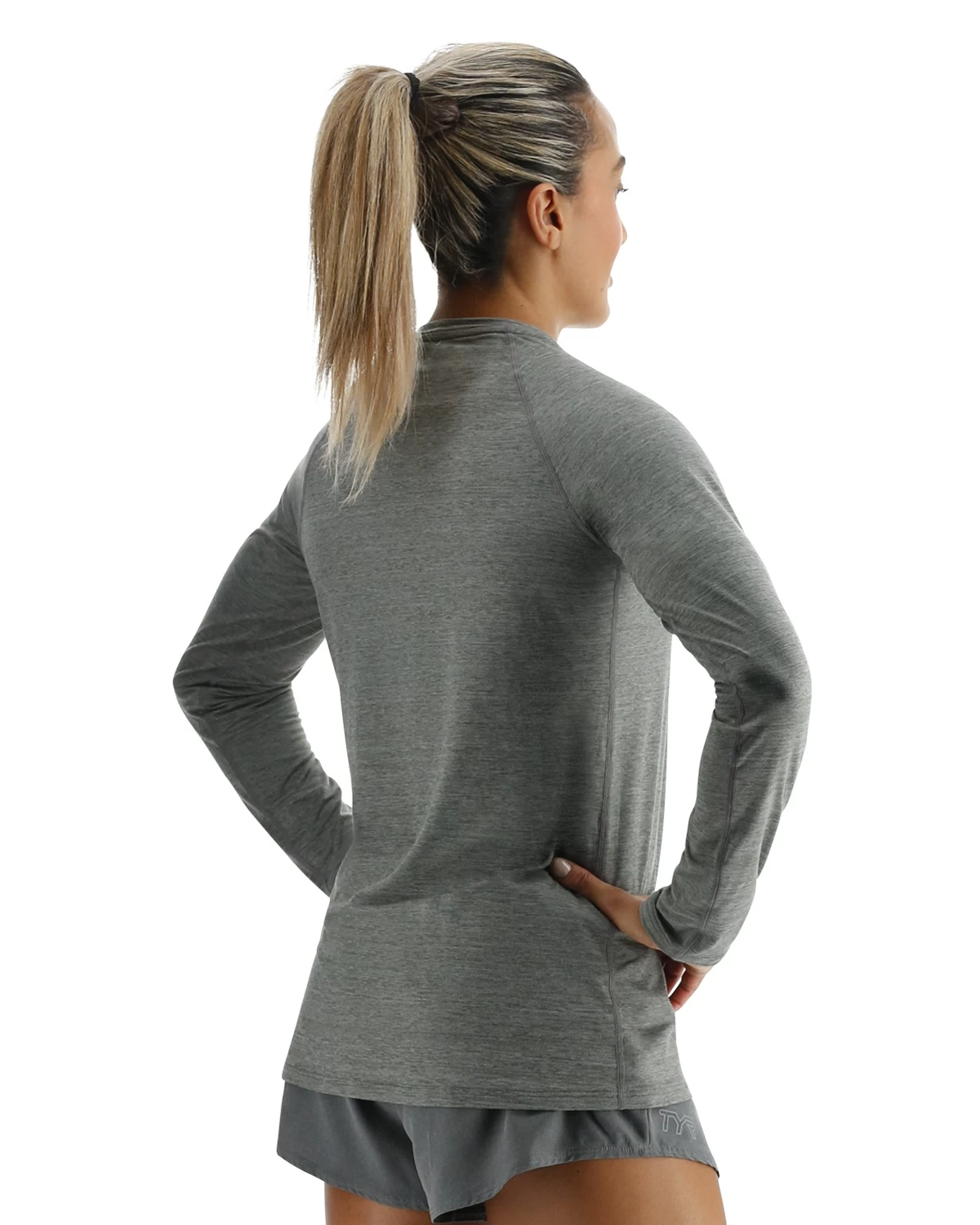TYR ClimaDry™ Women's Raglan Long Sleeve Tee - Solid / Heather 5 TYR ClimaDry™ Women's Raglan Long Sleeve Tee - Solid / Heather - Image 5