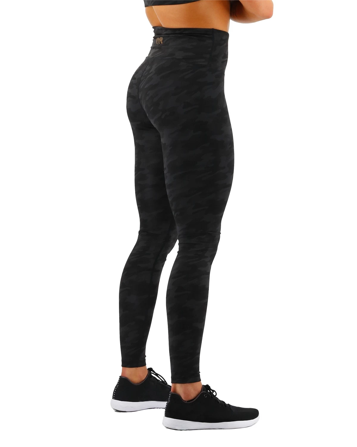 TYR Base Kinetic™ Women's High-Rise Full Length Leggings- Blackout Camo 5 TYR Base Kinetic™ Women's High-Rise Full Length Leggings- Blackout Camo - Image 5