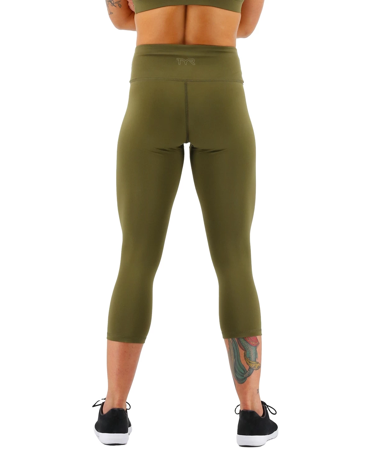 TYR Base Kinetic™ Women's High-Rise 3/4 Leggings - Solid 1 TYR Base Kinetic™ Women's High-Rise 3/4 Leggings - Solid