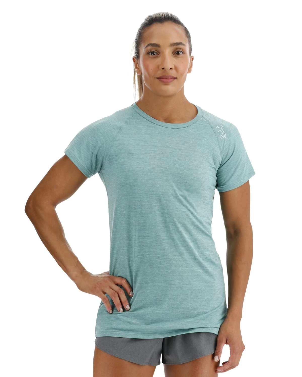 TYR ClimaDry™ Women's Raglan Tee - Solid / Heather 1 TYR ClimaDry™ Women's Raglan Tee - Solid / Heather