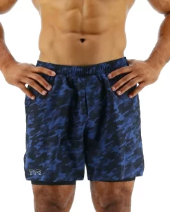 TYR Hydrosphere™ Men's Lined 6" Momentum Shorts - Midnight Camo
