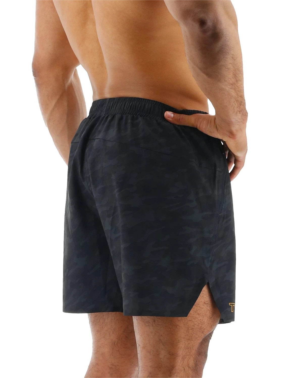 TYR Hydrosphere™ Men's Unlined 6" Momentum Shorts - Blackout Camo 2 TYR Hydrosphere™ Men's Unlined 6" Momentum Shorts - Blackout Camo - Image 2