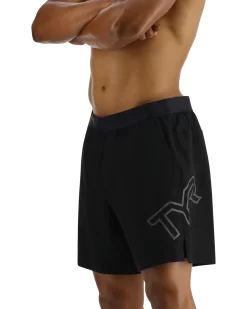 TYR Hydrosphere™ Men's Lined 7" Unbroken Big Logo Shorts - Solid 7 TYR Hydrosphere™ Men's Lined 7" Unbroken Big Logo Shorts - Solid -Tyr MUSLSL3A 001 alt02