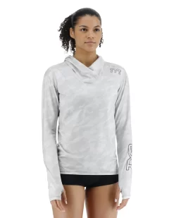 TYR SunDefense™ Women's Vented Hooded Shirt - Camohex 17 TYR SunDefense™ Women's Vented Hooded Shirt - Camohex -Tyr PLHCAX7A 990 alt06