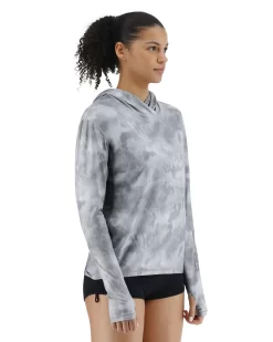 TYR SunDefense™ Women's Vented Hooded Shirt - Turbulent -Tyr PLHTUR7A 988 alt06