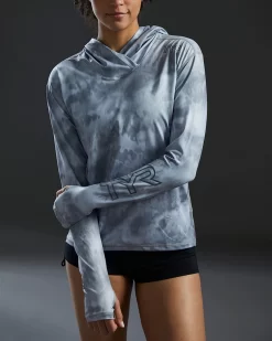 TYR SunDefense™ Women's Vented Hooded Shirt - Turbulent -Tyr PLHTUR7A 988 alt07