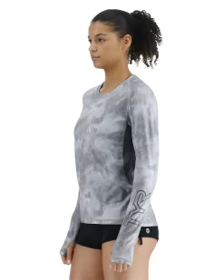 TYR SunDefense™ Women's Vented Long Sleeve Crew Shirt - Turbulent -Tyr PLSTUR7A 988 alt03