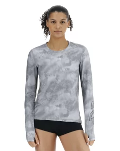 TYR SunDefense™ Women's Vented Long Sleeve Crew Shirt - Turbulent