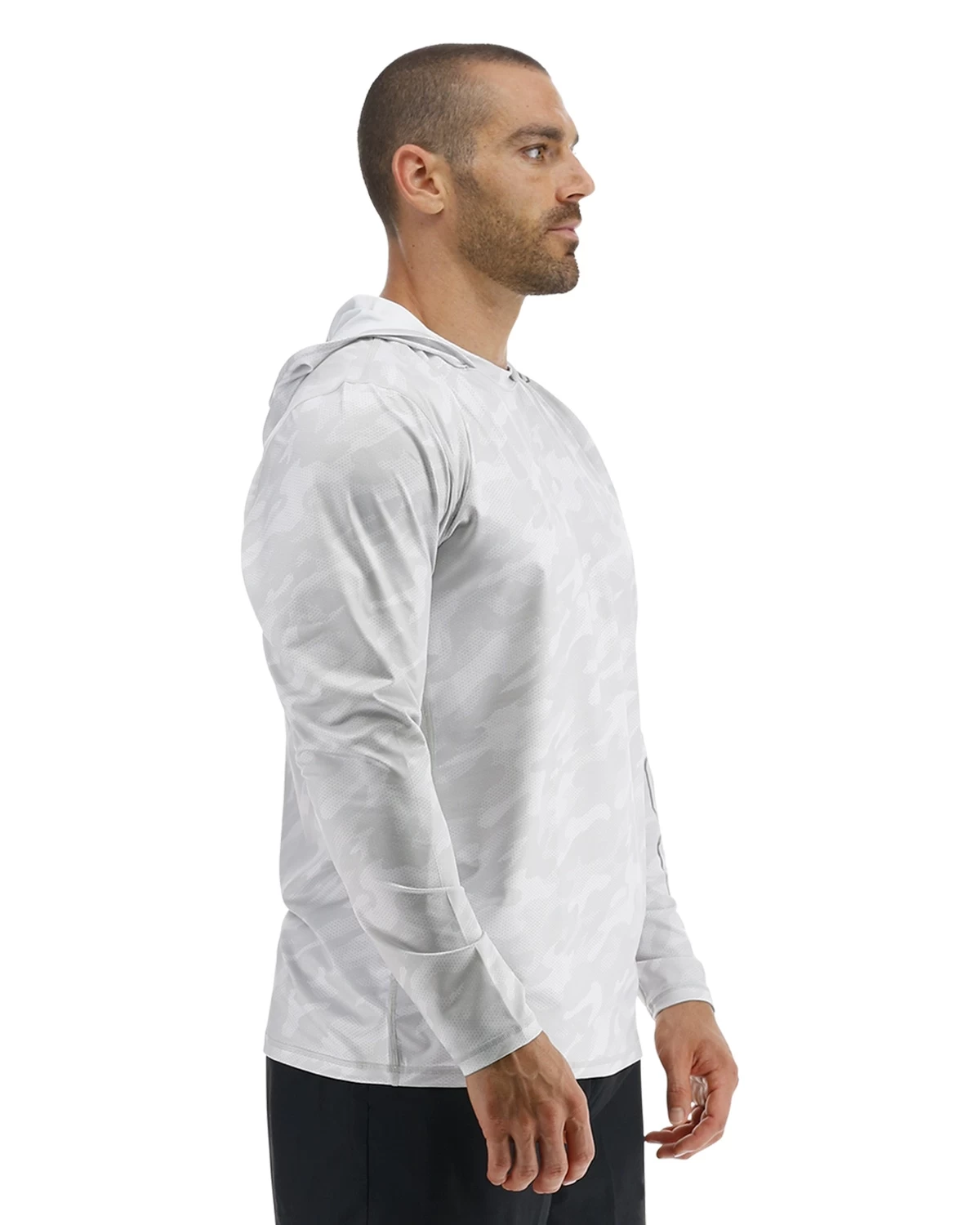 TYR SunDefense™ Men's Vented Hooded Shirt - Camohex 6 TYR SunDefense™ Men's Vented Hooded Shirt - Camohex - Image 6