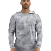 TYR SunDefense™ Men's Vented Hooded Shirt - Turbulent