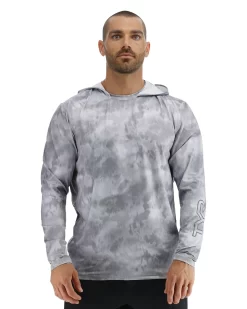 TYR SunDefense™ Men's Vented Hooded Shirt - Turbulent