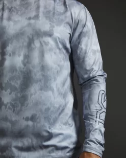 TYR SunDefense™ Men's Vented Long Sleeve Crew Shirt - Turbulent -Tyr PMLSTU7A 988 alt07