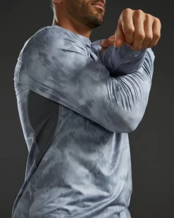 TYR SunDefense™ Men's Vented Long Sleeve Crew Shirt - Turbulent -Tyr PMLSTU7A 988 alt08