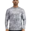 TYR SunDefense™ Men's Vented Long Sleeve Crew Shirt - Turbulent