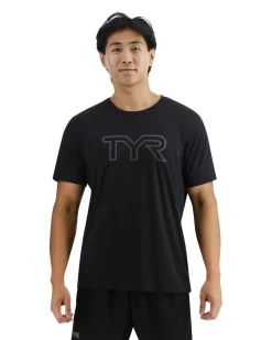 TYR UltraSoft Men's Big Logo Tri-Blend Tech Tee