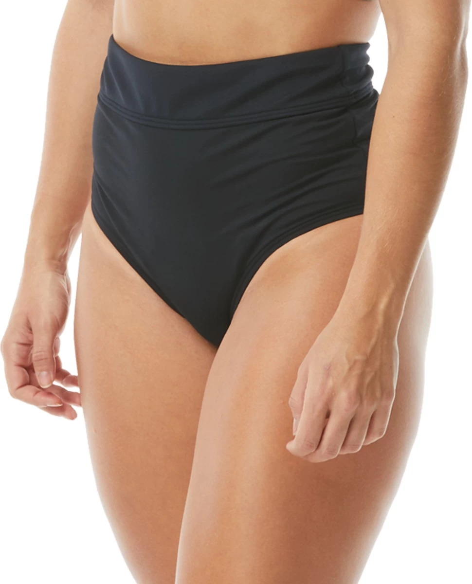 TYR Women's Leila High-Waisted Bottom - Solid 2 TYR Women's Leila High-Waisted Bottom - Solid - Image 2