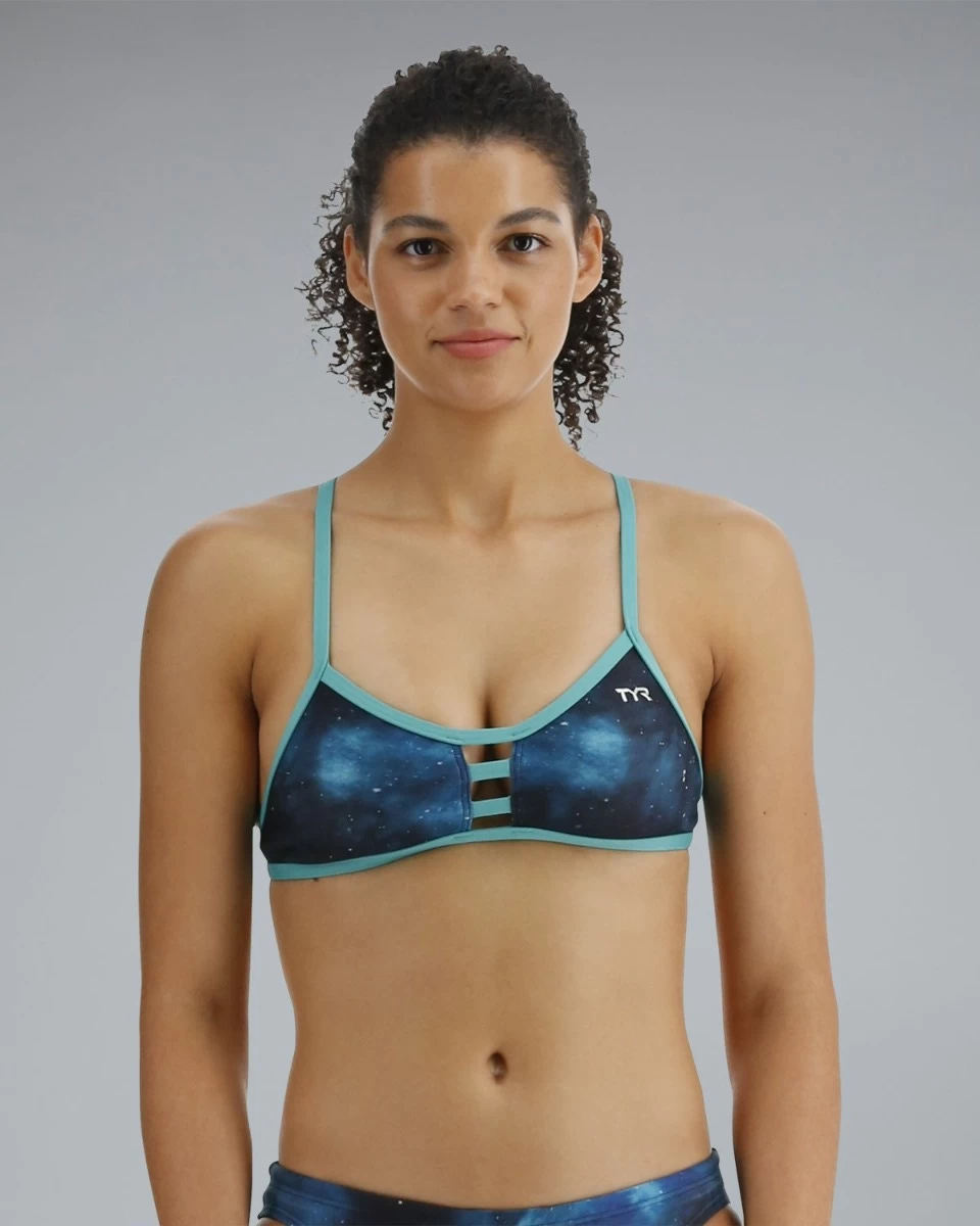 TYR Durafast Elite® Women's Pacific Tieback Top - Cosmic Night 1 TYR Durafast Elite® Women's Pacific Tieback Top - Cosmic Night