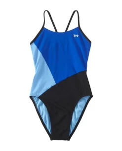 TYR Durafast One® Girls' Cutout Swimsuit - Solid Splice Block -Tyr cbsol7y 771 alt01