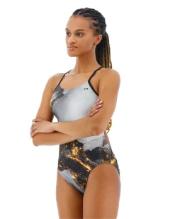 TYR Durafast Elite® Women's Cutoutfit Swimsuit - Pyrite 14 TYR Durafast Elite® Women's Cutoutfit Swimsuit - Pyrite -Tyr cpyr7a 751 alt06