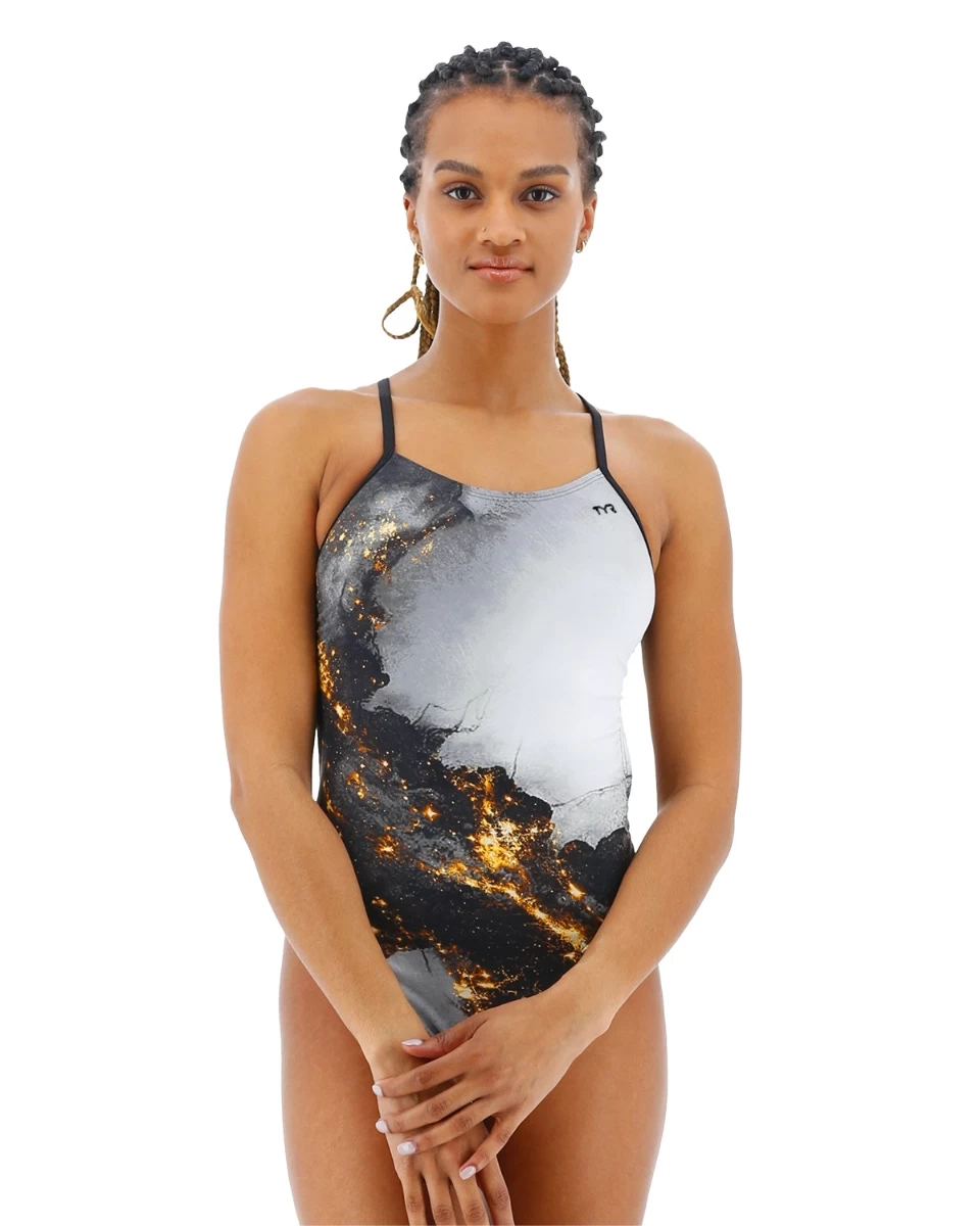 TYR Durafast Elite® Women's Cutoutfit Swimsuit - Pyrite 1 TYR Durafast Elite® Women's Cutoutfit Swimsuit - Pyrite