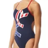 TYR Durafast One® Women's Cutoutfit Big Logo Swimsuit - USA
