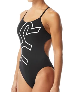 TYR Durafast OneĀ® Women's Cutoutfit Big Logo Swimsuit