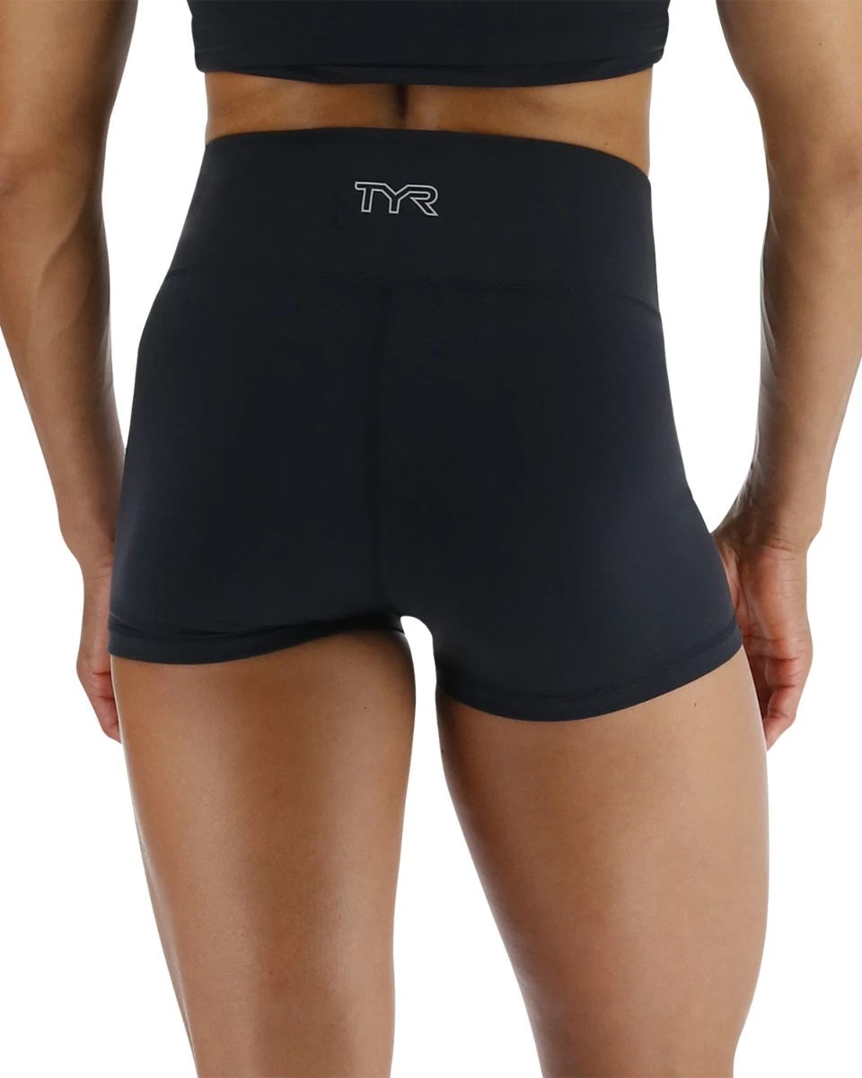 TYR Joule Elite™ Women's High-Waisted 2" Short - Solid 2 TYR Joule Elite™ Women's High-Waisted 2" Short - Solid - Image 2