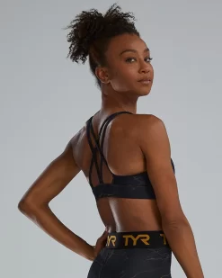 TYR Base Kinetic™ Women's Dual Strap Sports Bra - Goldstone -Tyr fgdsgo3a 001 alt04