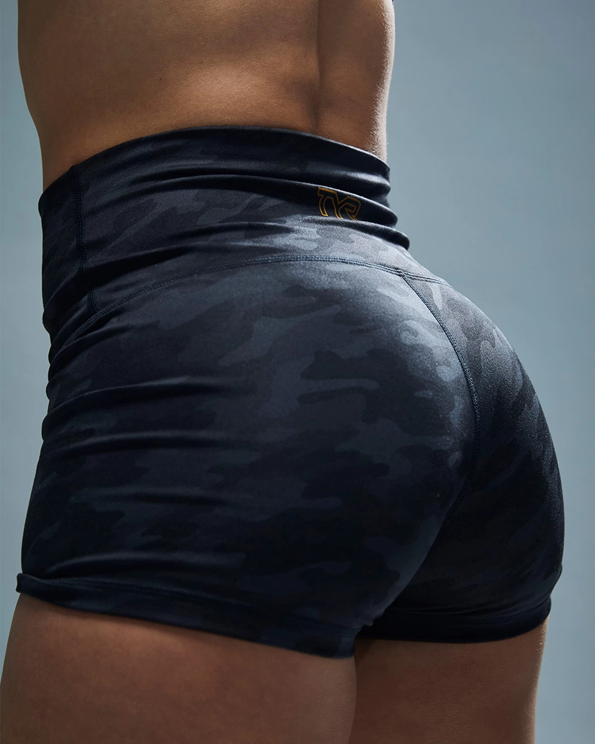 TYR Base Kinetic™ Women's High-Rise 2" Shorts - Blackout Camo 11 TYR Base Kinetic™ Women's High-Rise 2" Shorts - Blackout Camo - Image 11