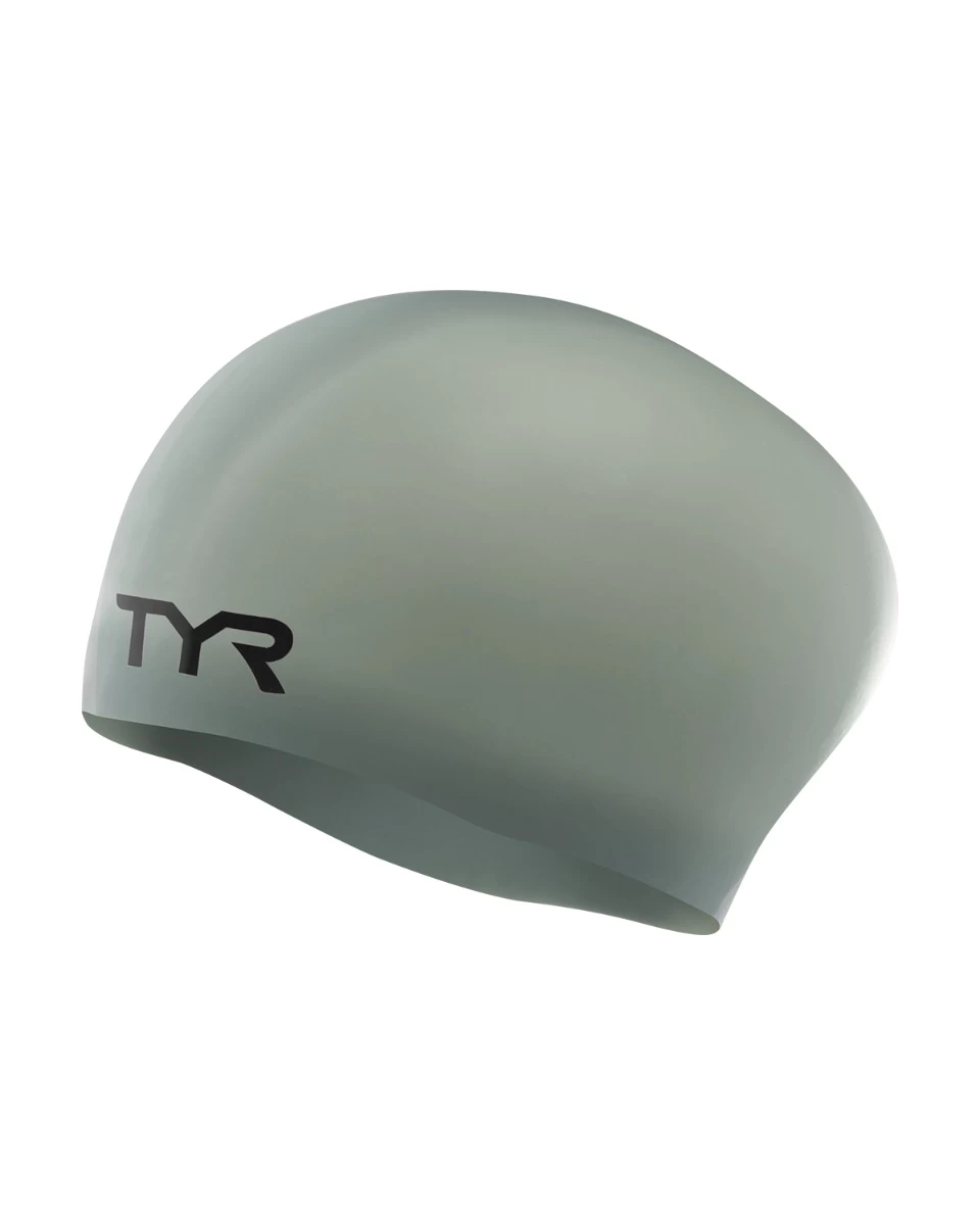 TYR Adult Long Hair Silicone Wrinkle-Free Swim Cap 1 TYR Adult Long Hair Silicone Wrinkle-Free Swim Cap
