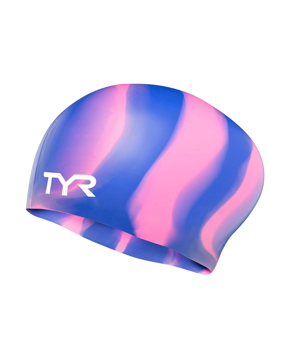 TYR Adult Silicone Long Hair Wrinkle-Free Swim Cap 1 TYR Adult Silicone Long Hair Wrinkle-Free Swim Cap