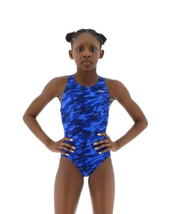 TYR Durafast EliteĀ® Girls' Maxfit Swimsuit - Camo